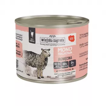 WIEJSKA ZAGRODA Lamb monoprotein märg kassitoit - 200g