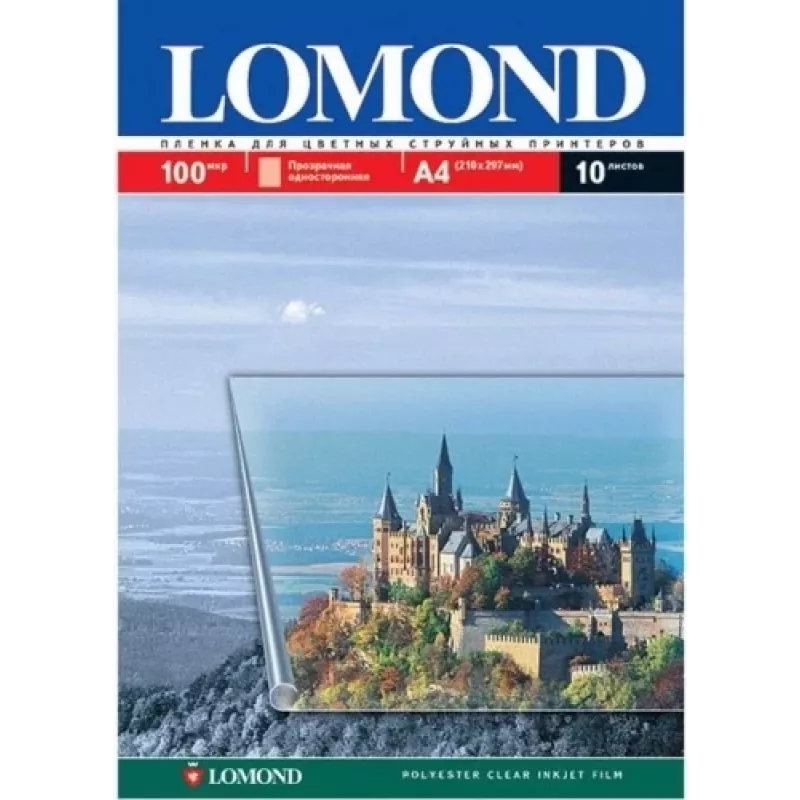 Lomond PET-kile tindiprinteritele Läbipaistev A4, 50 lehte