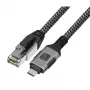 Techly ICOC U3C-RJ45-010 võrgukaabel Hõbedane, Must 1 m Cat6 F/UTP (FTP)