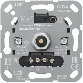 gira S3000 UniLED pöörlev dimmer Komfort (mudel 245500)