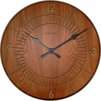 NeXtime klok 3113br Wood Round, Ø50 cm, Seinale paigaldatav, Pruun