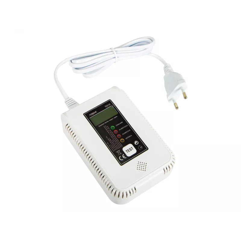 BLOW TGC30 WiFi Tuya vingugaasi- ja gaasidetektor — LCD, 85 dB, juhtmega, pinnale paigaldatav, valge