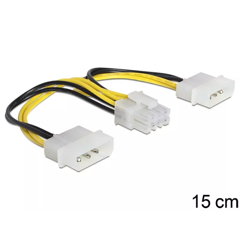 Sisemine toitekaabel DeLOCK 83410 0,15 m EPS 8-kontaktiline Molex 3-kontaktiline