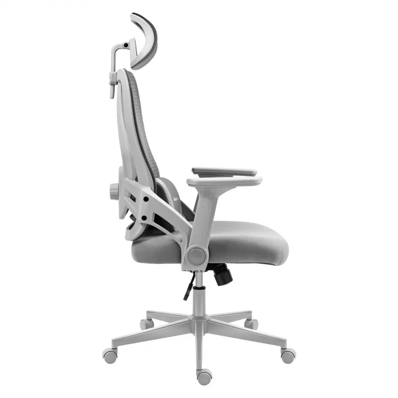 Mängutool huzaro Combat 2.7 — ergonoomiline riidest mängutugitool, hall, võrgust seljatugi, reguleeritav kõrgus, kalde mehhanism, max 120 kg