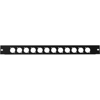Esipaneel Omnitronic Z-19 12 x XLR D-Type 1U — raami paneel kaheteistkümne XLR D-tüüpi pistikuga