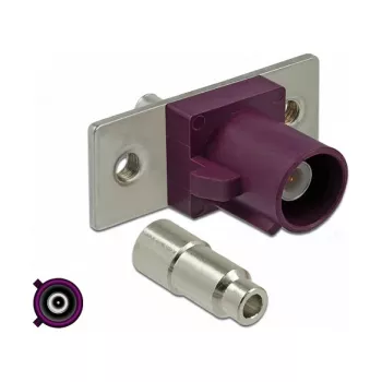 Koaksiaalpistik DELOCK 89819 FAKRA D isane, kullatud kontaktidega, 21,2×24×7,5 mm