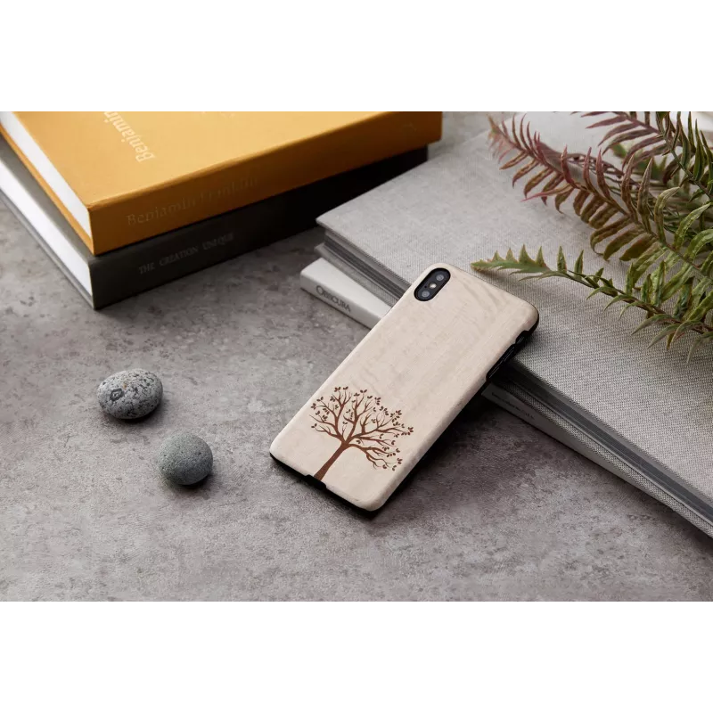 Nutitelefoni ümbris man and wood iPhone X/XS, õunapuu puit, must