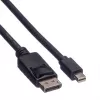 Roline DisplayPort-kaabel, DP ST - Mini DP ST, must, 1,5 m (11.04.5638)