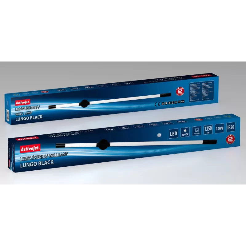 Activejet Lungo must LED seinavalgusti