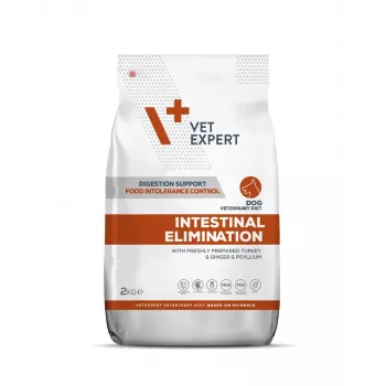 Kuiv koeratoit VETEXPERT Veterinary Diet Intestinal Elimination, veterinaarvalem, 2 kg, kalkun, 31% valku