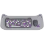 Traadita klaviatuuri ja hiire komplekt CANYON HSET-W6 Kitty Edition – violetne