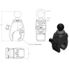 Klamberalus RAM Mounts Tough-Claw Small RAP-B-400U, komposiit, 2,54 cm kera, must