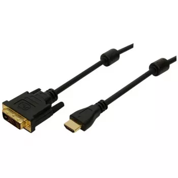 Logilink - Videokaabel - HDMI / DVI - 30 AWG - HDMI, 19-kontaktiline (M) - DVI-D (M) - 2 m - Topeltisolatsioon - Must (CH0004)