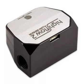 Flow Sensor Aqua-Computer Durchflusssensor high flow 2, 2x G1/4 – hõbedane/must