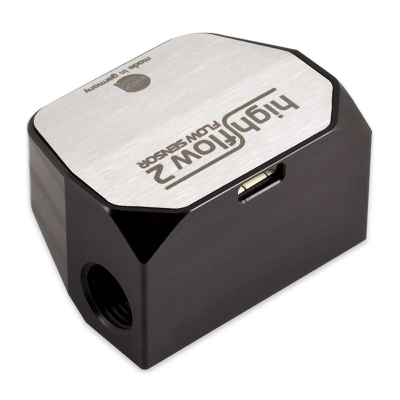 Flow Sensor Aqua-Computer Durchflusssensor high flow 2, 2x G1/4 – hõbedane/must