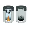 Ümmargune roostevabast terasest prügikonteiner, must, töökindel, Durable 330601