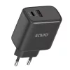 Välistingimustesse mõeldud laadija SAVIO LA-06/B USB USB-C 30W Power Delivery 1x USB-C Must, 5–20V, 3A/9V, 3A/5V, 3A/12V, 2,1A