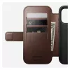 Mobiiltelefoni ümbris Nomad Modern Leather Folio iPhone 17 Pro jaoks, nahk/alumiinium, 16 cm (6,3 tolli) pruun, 4 kaarditaskut
