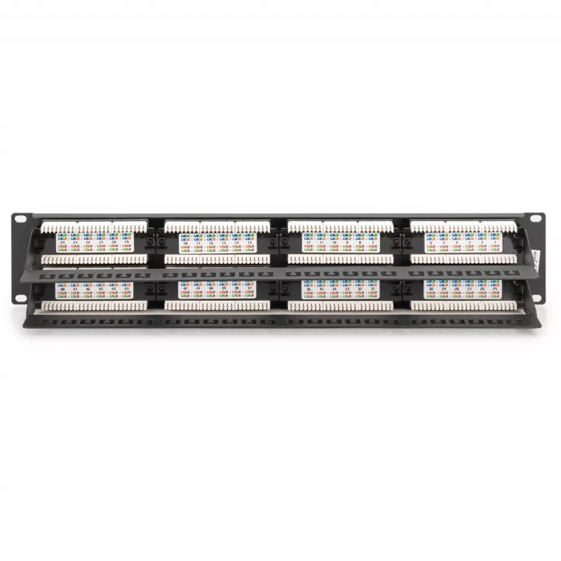 DIGITUS - Jaotuspaneel - RJ-45 X 48 - Hall, RAL 7035 - 2U - 48 porti (DN-91648U)