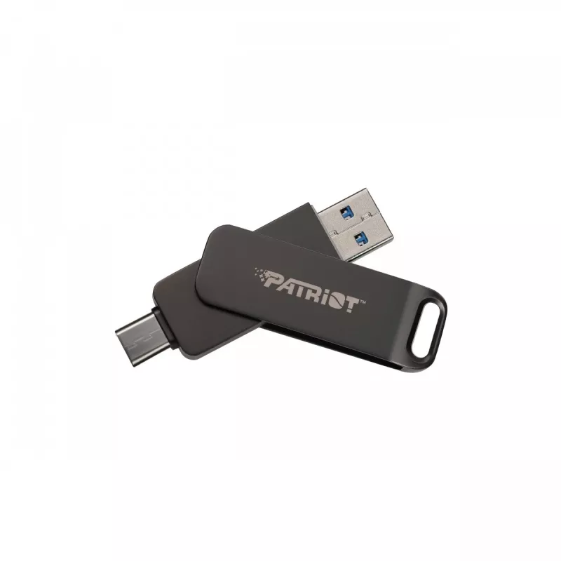 Mälupulk PATRIOT Rage R550 1TB 100 MB/S USB A+C Pöördkujundus (PE1TR550DSAD) Must