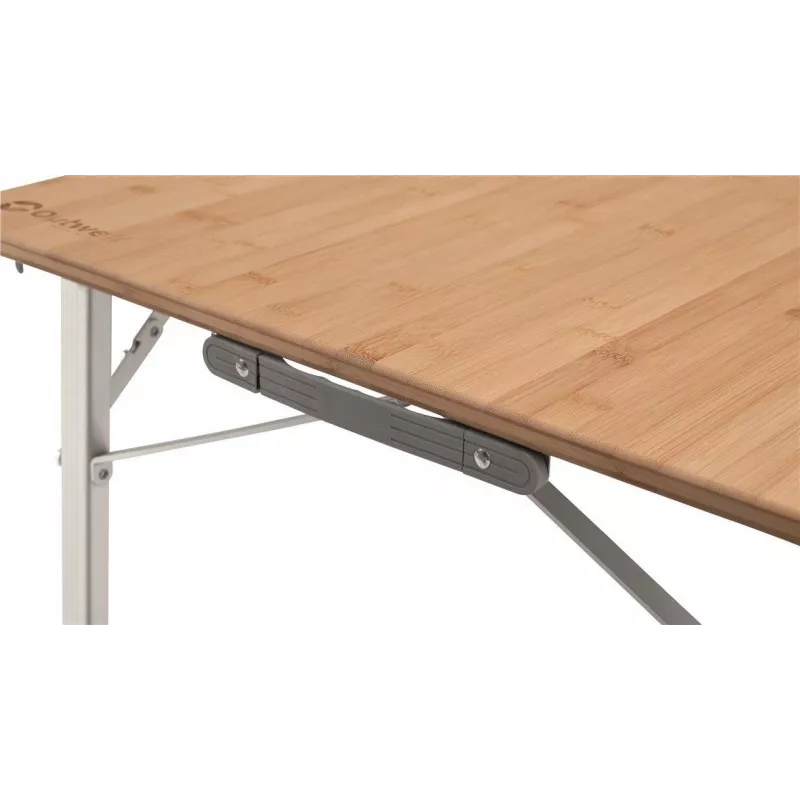 Outwell Custer L Brown matkalaud — bambusest pealispind, alumiiniumraam, 700×1200 mm, 11,5 kg