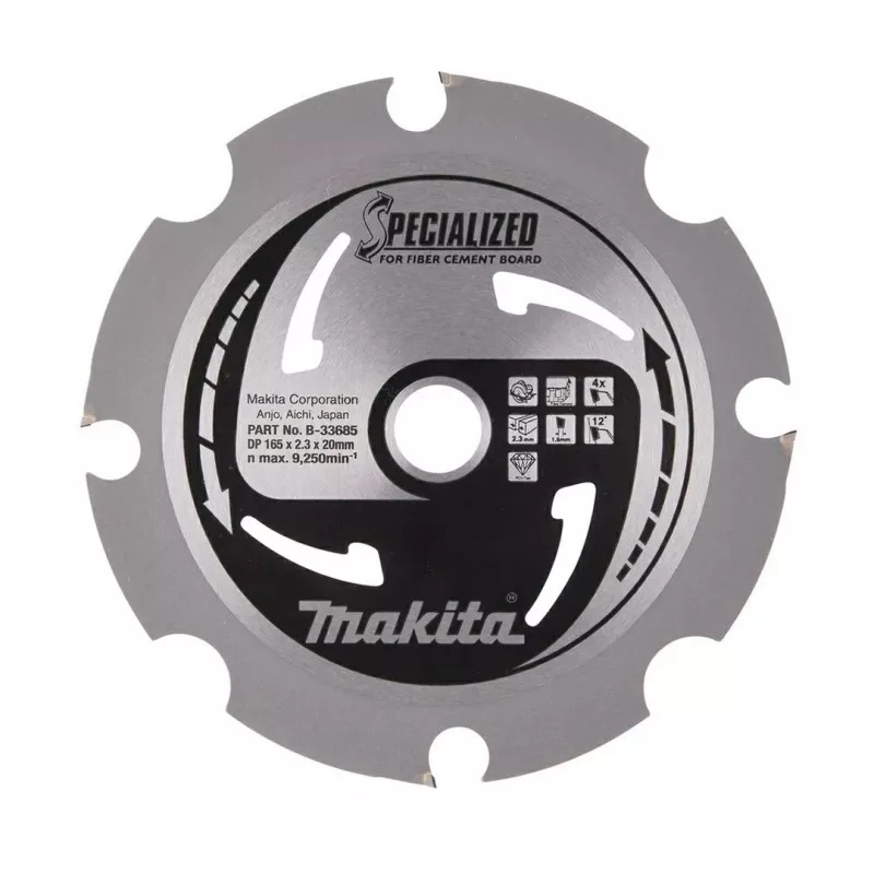 MAKITA KETASSAELEHT 165x20x4Z SPETSIAALNE KIUDTSEMENTPLAATIDELE