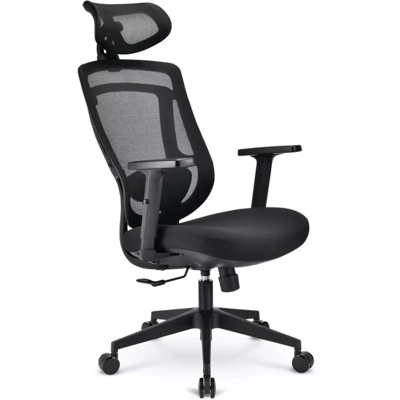 Kontoritool Sharkoon OfficePal C10 — must, ergonoomiline disain, reguleeritav kõrgus