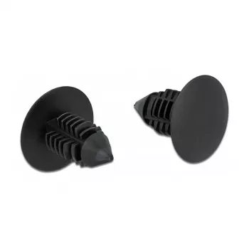 Kuuseklip DeLOCK 60187 must nailon 15 mm 14,5 mm 10 tk