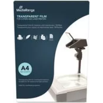 Over Head Projector Film MediaRange MRINK160 A4 kahepoolse kattega läbipaistvad kilelehed