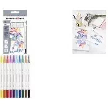 EBERHARD FABER Duo Fineliner assorted colours 0,4 mm, 10 tk (551510)