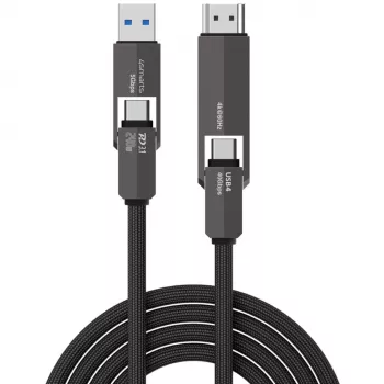 USB4 HDMI kaabel 4smarts ComboCord 240W 1,5 m – USB4-lt HDMI-le, 240W toiteedastus, 1,5 m pikkus