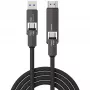 USB4 HDMI kaabel 4smarts ComboCord 240W 1,5 m – USB4-lt HDMI-le, 240W toiteedastus, 1,5 m pikkus