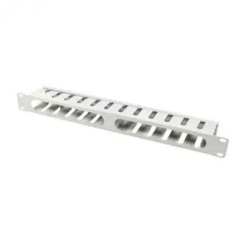 LogiLink – kaablikorraldaja – helehall, RAL 7035 – 1U – 48,3 cm (19 inch)