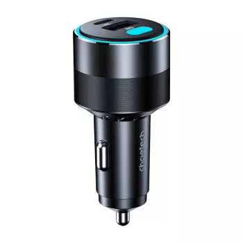 Choetech TC0011 auto laadija 130W 2x USB C 1x USB A (must)
