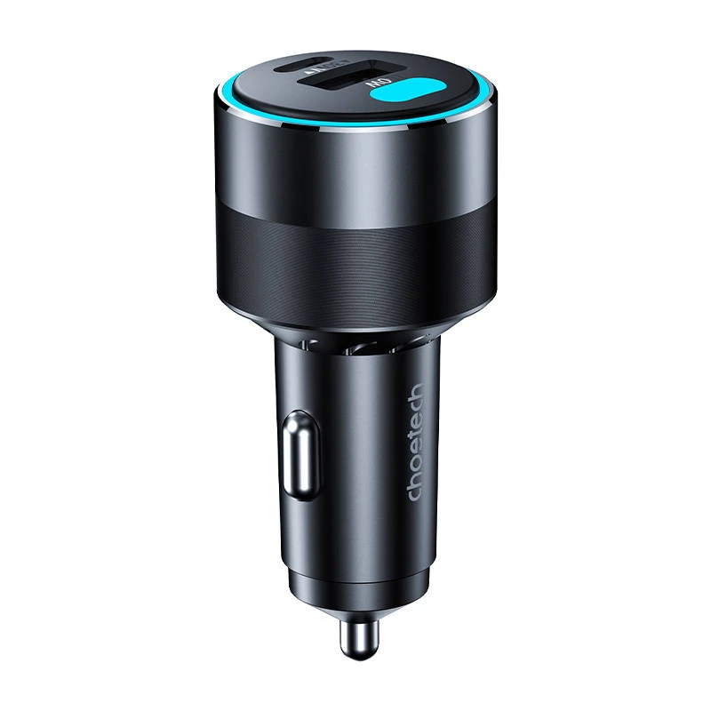 Choetech TC0011 auto laadija 130W 2x USB C 1x USB A (must)
