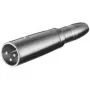 Wentronic Goobay XLR-adapter - XLR-pistik (3-kontaktiline) > 6,35 mm pesa (2-kontaktiline, mono) (27454)