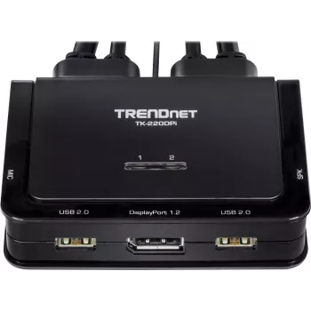 Trendnet TK-220DPI klaviatuuri/video/hiire (KVM) lüliti must (TK-220DPi)