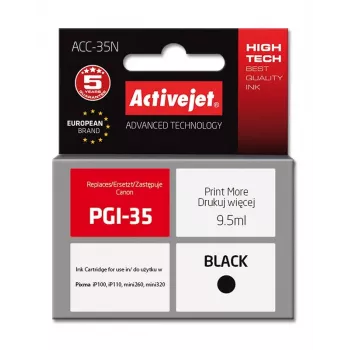 Activejet ACC-35N tindikassett (asendus Canon PGI-35; Supreme; 9,5 ml; must)