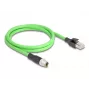 Võrgukaabel DeLOCK M12-kaabel X-kodeeritud 8-pin isane RJ45 isasele PUR (TPU) 1 m