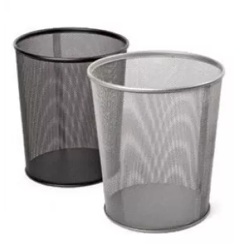 Prügikast Forpus, 12 l, must, perforeeritud metall