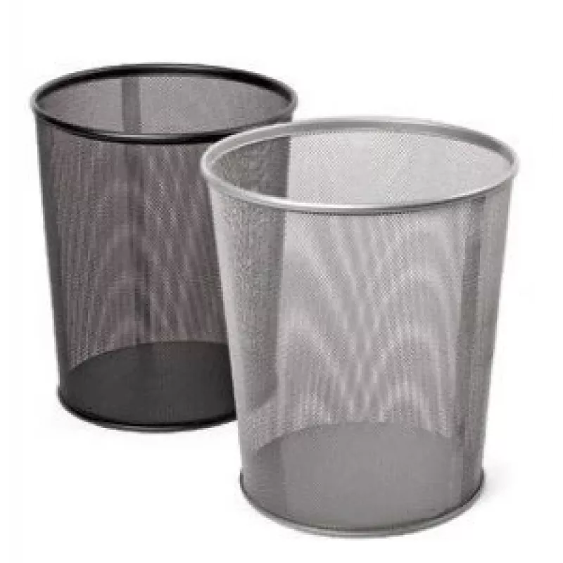 Prügikast Forpus, 12 l, must, perforeeritud metall