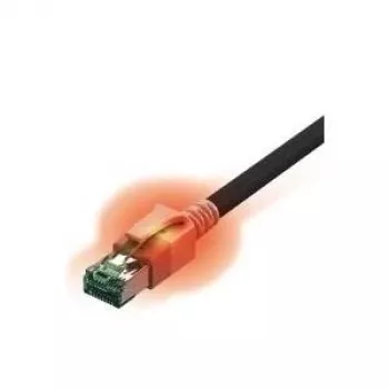 EasyLan DualBoot LED patch-kaabel RJ45 S/FTP Cat.6A (klass EA) - saCon pistmikuga - LSOH - must