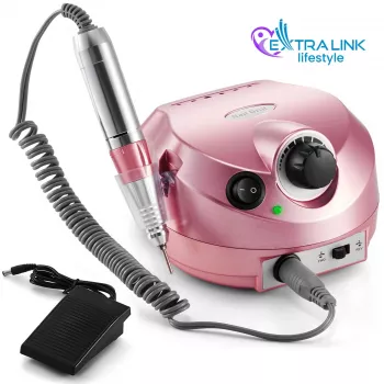 Elektriline küüneviil Extralink NAIL DRILL-202 65W roosa — professionaalne maniküüri/pediküüri tööriist