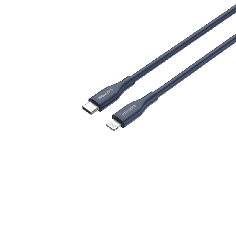 USB-C – Lightning kaabel CANYON CLNM60 60W MFi 1 m silikoon sinine