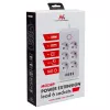 Pistikupesadega pikendusjuhe MACLEAN MCE389 W — 6 pistikupesa, 4×USB-A, 1×USB-C, 2500 W, 110–240 V, 1,5 m kaabel, valge