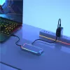 USB-jaotur Unitek uHUB S7+ — juhtmega USB 3.2 Gen 2 USB-C, 100 W PD, Gigabit Ethernet, 4K tugi, kosmosehall