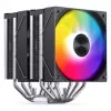 Protsessori jahuti Jonsbo CA80 Dual-Tower, 2×120mm PWM ventilaatorit, ARGB, must