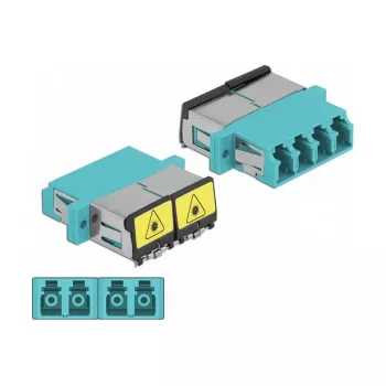 Optiline fiiberadapter DeLOCK 86905 LC Quad emane - LC Quad emane mitmemooodne aqua