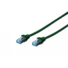 Võrgukaabel Digitus CAT 5e SF/UTP RJ-45 0,5 m roheline