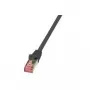 Võrgukaabel LogiLink 0.5m Cat.6 RJ-45 S/FTP Must